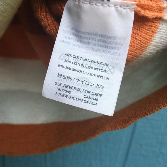 Madewell Women's Maggie Orange Stripe Boxy Sweater Tee Large - Picture 5 of 6